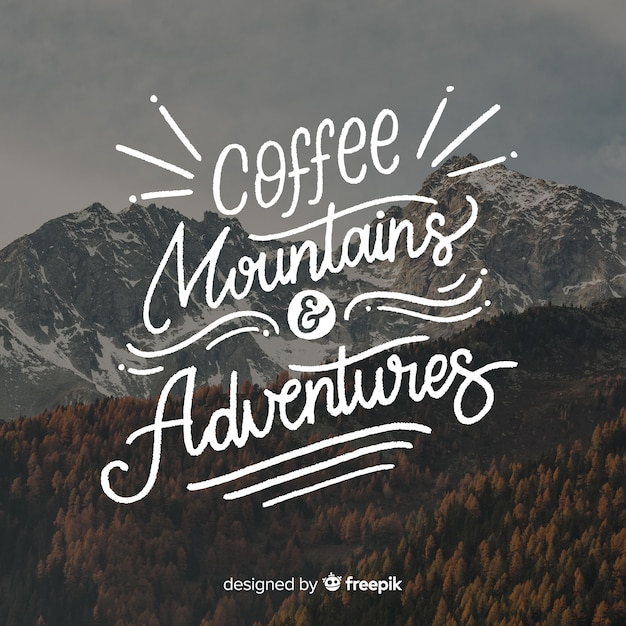 Adventure lettering with photo