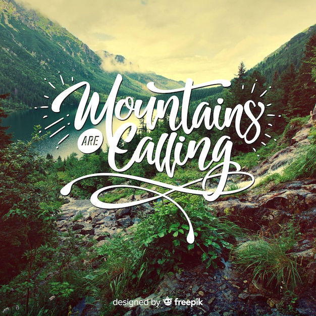 Adventure lettering with photo