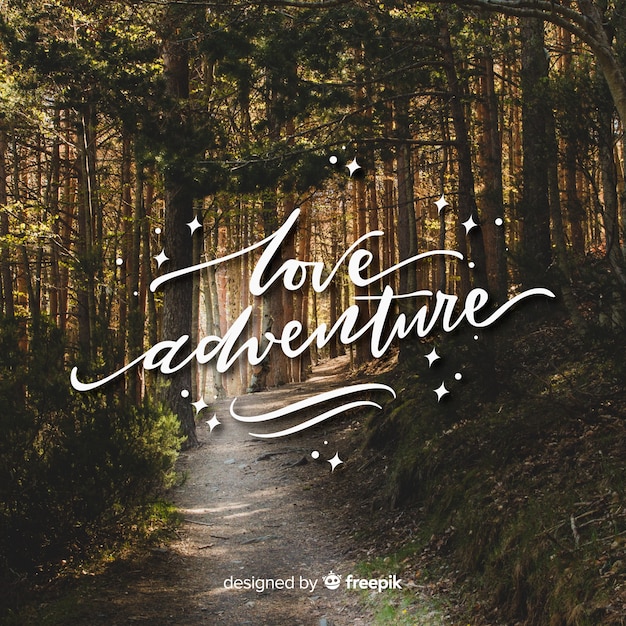 Adventure lettering with photo 