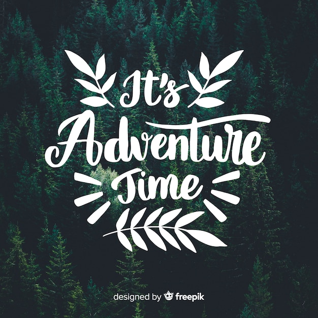 adventure lettering with photo