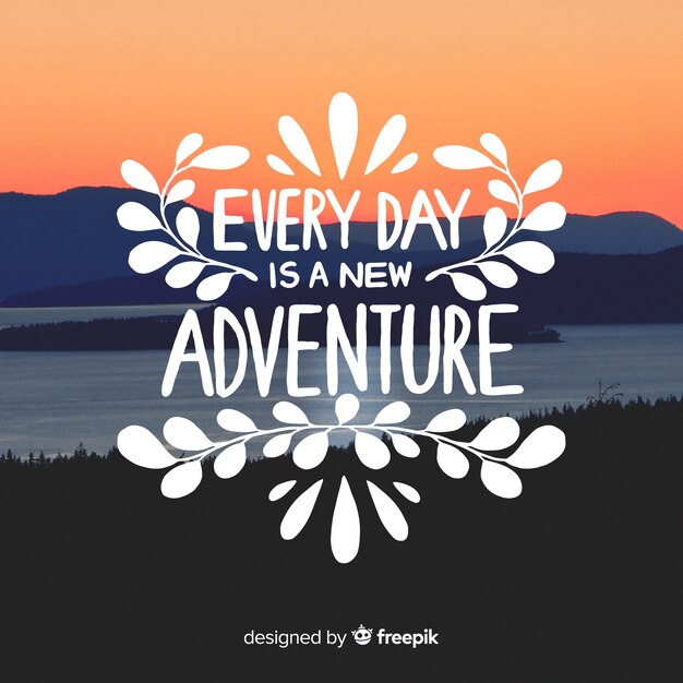 Adventure lettering with photo