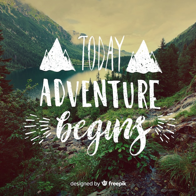 Adventure lettering with photo