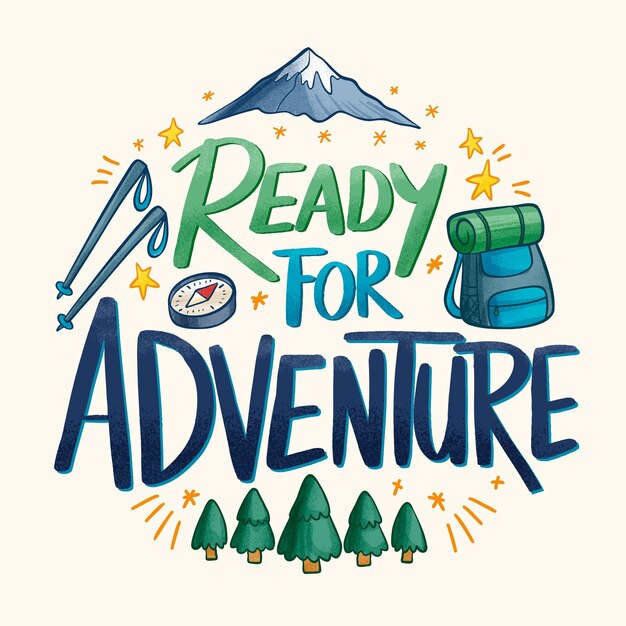 Adventure lettering with photo