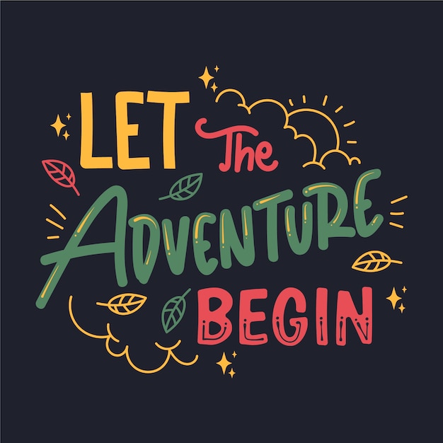 Adventure lettering