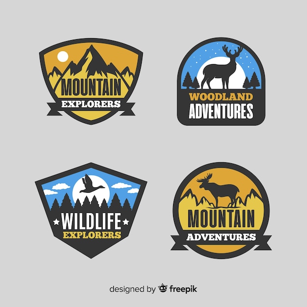 Download Free Adventure Explorer Design Logo Collection Premium Vector Use our free logo maker to create a logo and build your brand. Put your logo on business cards, promotional products, or your website for brand visibility.