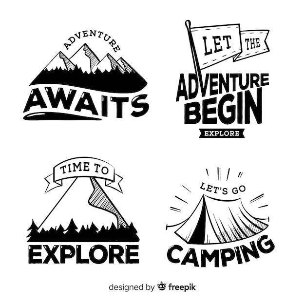 Collezione logo adventure
