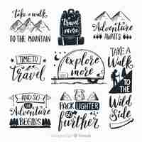 Free vector adventure logo collection