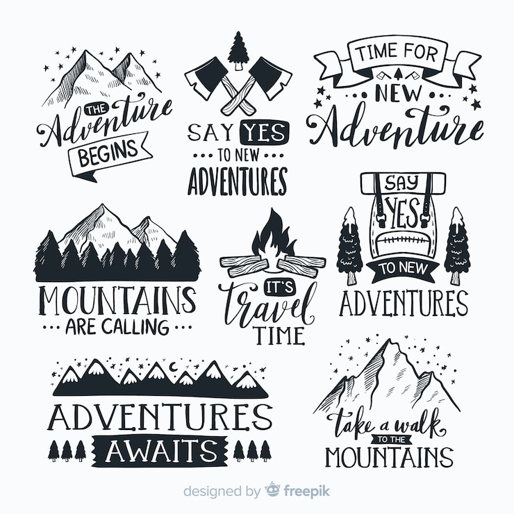 Free Vector adventure logo collection