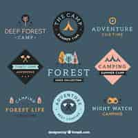 Free vector adventure logos collection