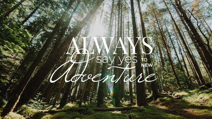 Free Vector adventure positive quote theme