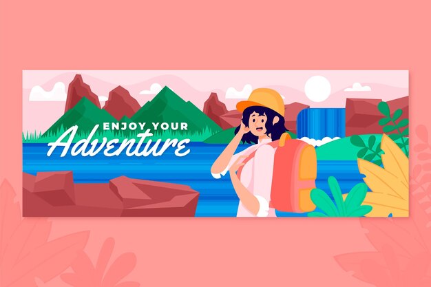 Adventure social media cover template