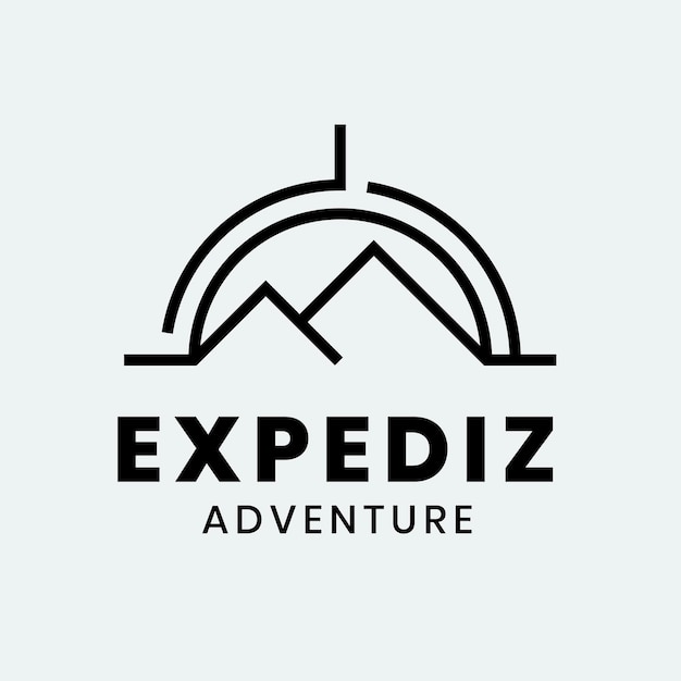 Free vector adventure sports logo template, mountain climbing business graphic vector