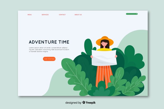 Adventure time landing page
