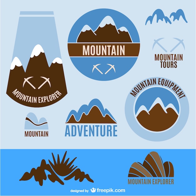 Free vector adventure tour logos and labels