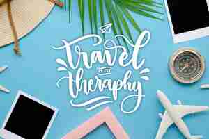 Free vector adventure travel lettering