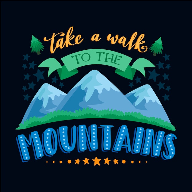 Free vector adventure travel lettering