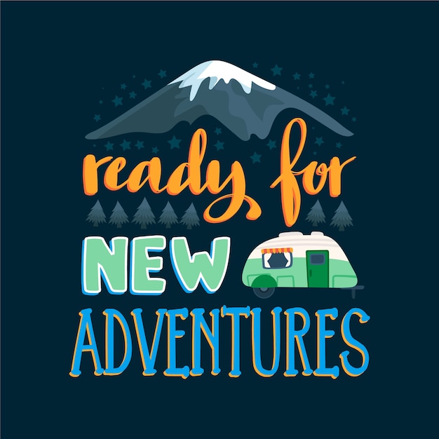 Adventure travel lettering