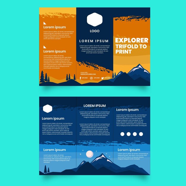 adventure trifold brochure template