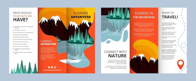 Adventure trifold brochure template