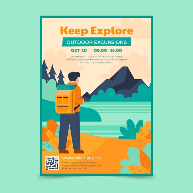 Adventure vertical flyer template