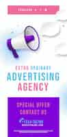 Free vector advertising agency banner template