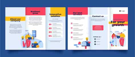 Free vector advertising agency brochure template