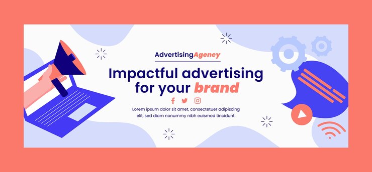 無料Vector 広告代理店のfacebookカバーテンプレート