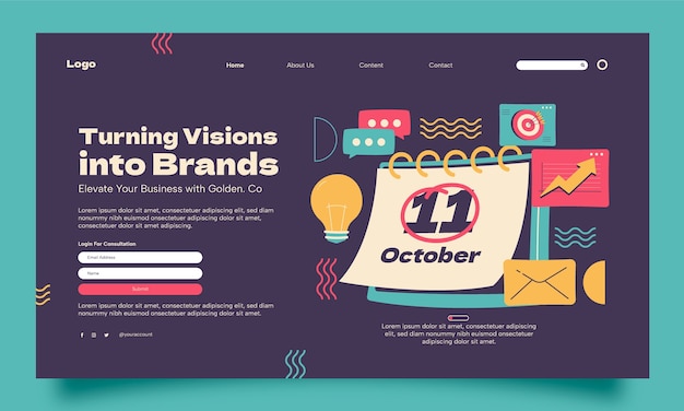 Advertising agency  landing page template