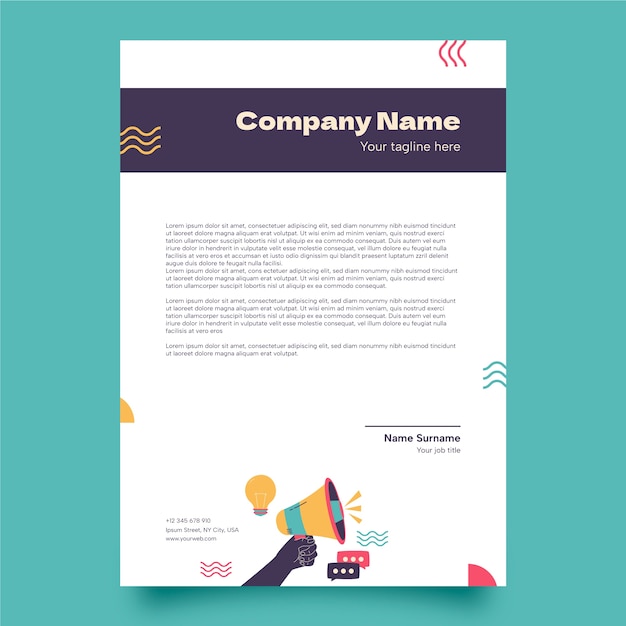 Advertising agency letterhead template