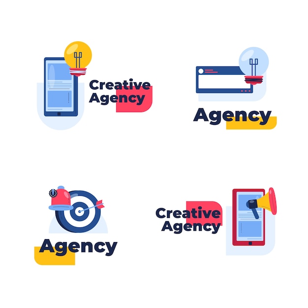 Advertising agency logo template