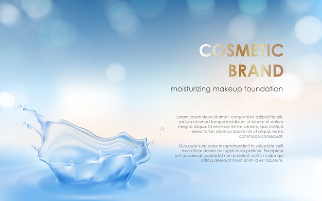 Advertising poster of a moisturizing cosmetic product