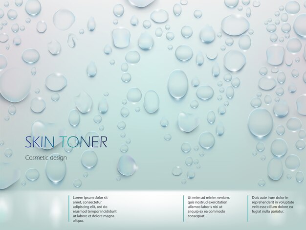 Advertising poster for skin toner