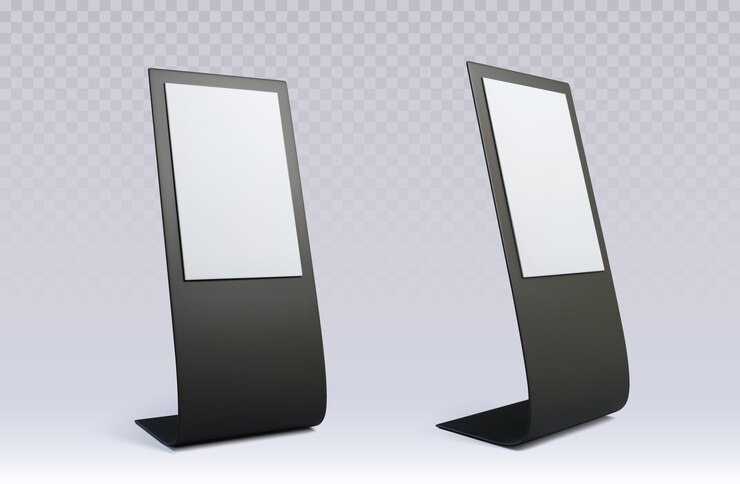Free Vector advertising and promo information booth stand