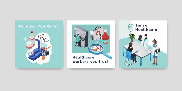 Рекламный шаблон со здравоохранением и больницей
