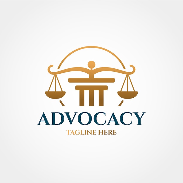 Бесплатное векторное изображение Шаблон логотипа адвоката