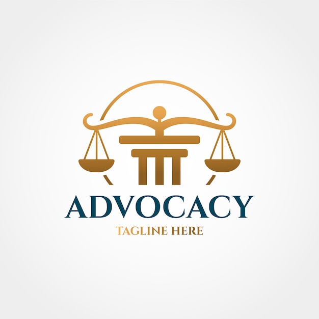 Free vector advocate logo design template