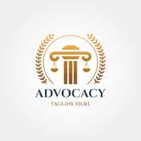 Free vector advocate logo design template