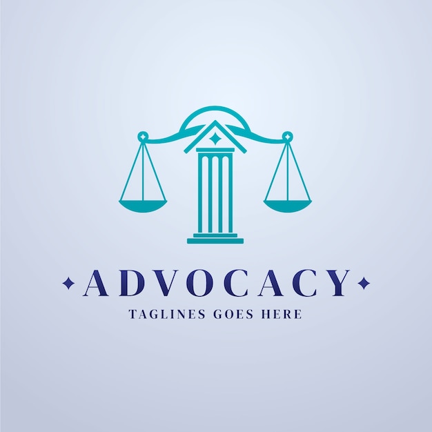 Бесплатное векторное изображение Шаблон логотипа адвоката