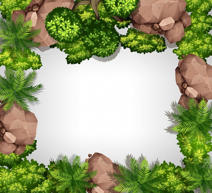 Free Vector aerial view of garden border