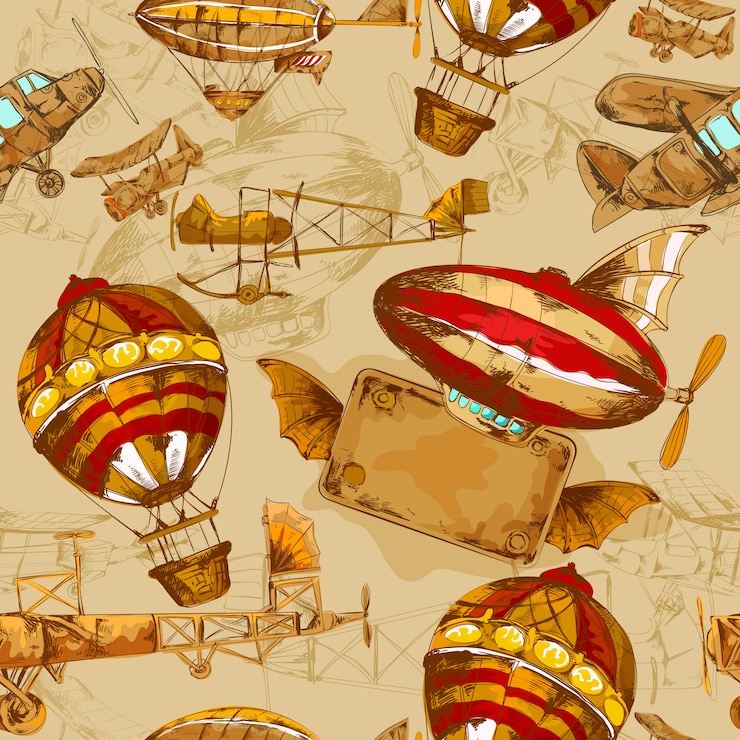 Free Vector aeronautic transport seamless