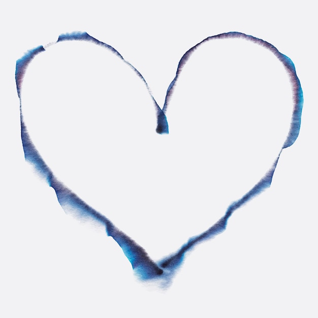 Бесплатное векторное изображение Элемент формы сердца вектор искусства эстетической абстрактной хроматографии