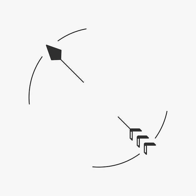 Эстетическая стрелка черный логотип элемент вектора, простой племенной дизайн