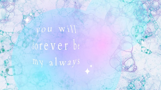 Aesthetic bubble art template vector with love quote blog banner