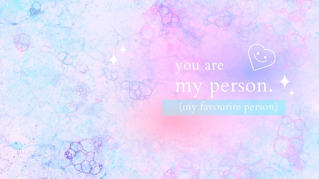 Aesthetic bubble art template vector with romantic quote blog banner