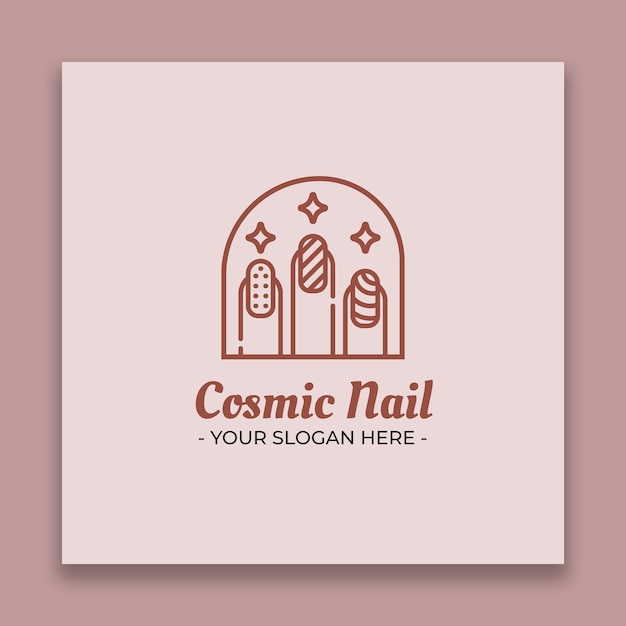 Aesthetic cosmic nail salon logo