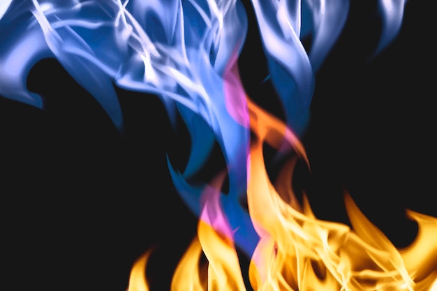 Эстетический фон пламени, пылающий синий огонь вектор