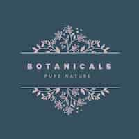 Free vector aesthetic floral business logo template, botanical illustration vector