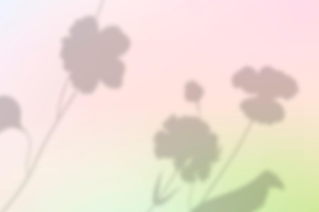 2つの色のグラデーションで美的な花の影の背景ベクトル