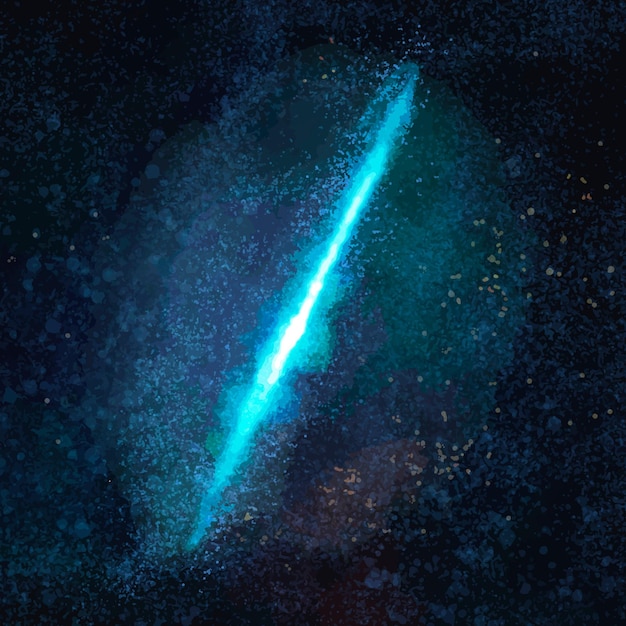 Aesthetic galaxy element vector in black background