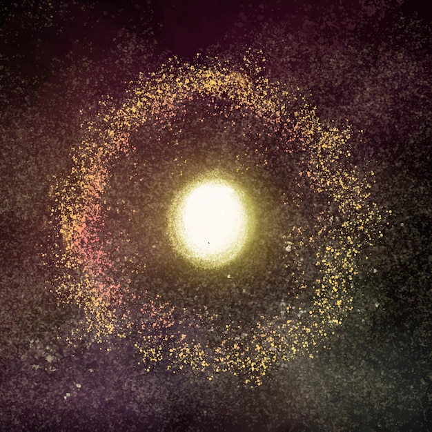 Бесплатное векторное изображение Эстетический вектор элемента галактики на черном фоне